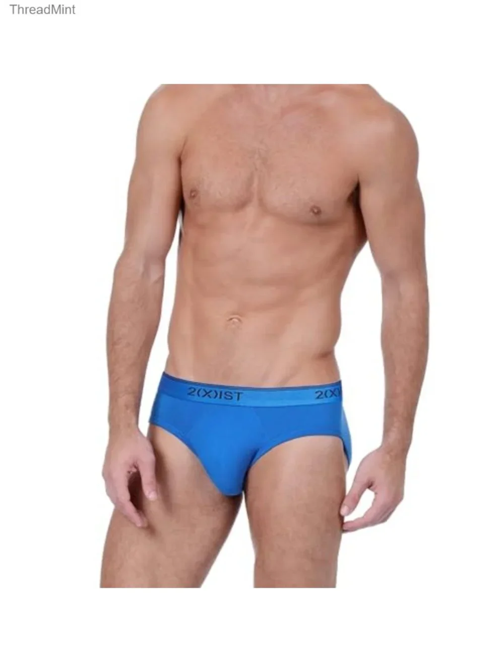 2(X)IST Men's Cotton Stretch No Show Brief 3-Pack Low Rise Underwear